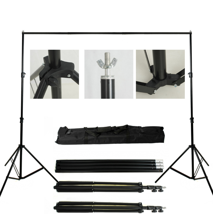Kate Equipment 8.5x10ft&10x10ft Black Aluminum Backdrops Stand (3cm Thick) for UK address