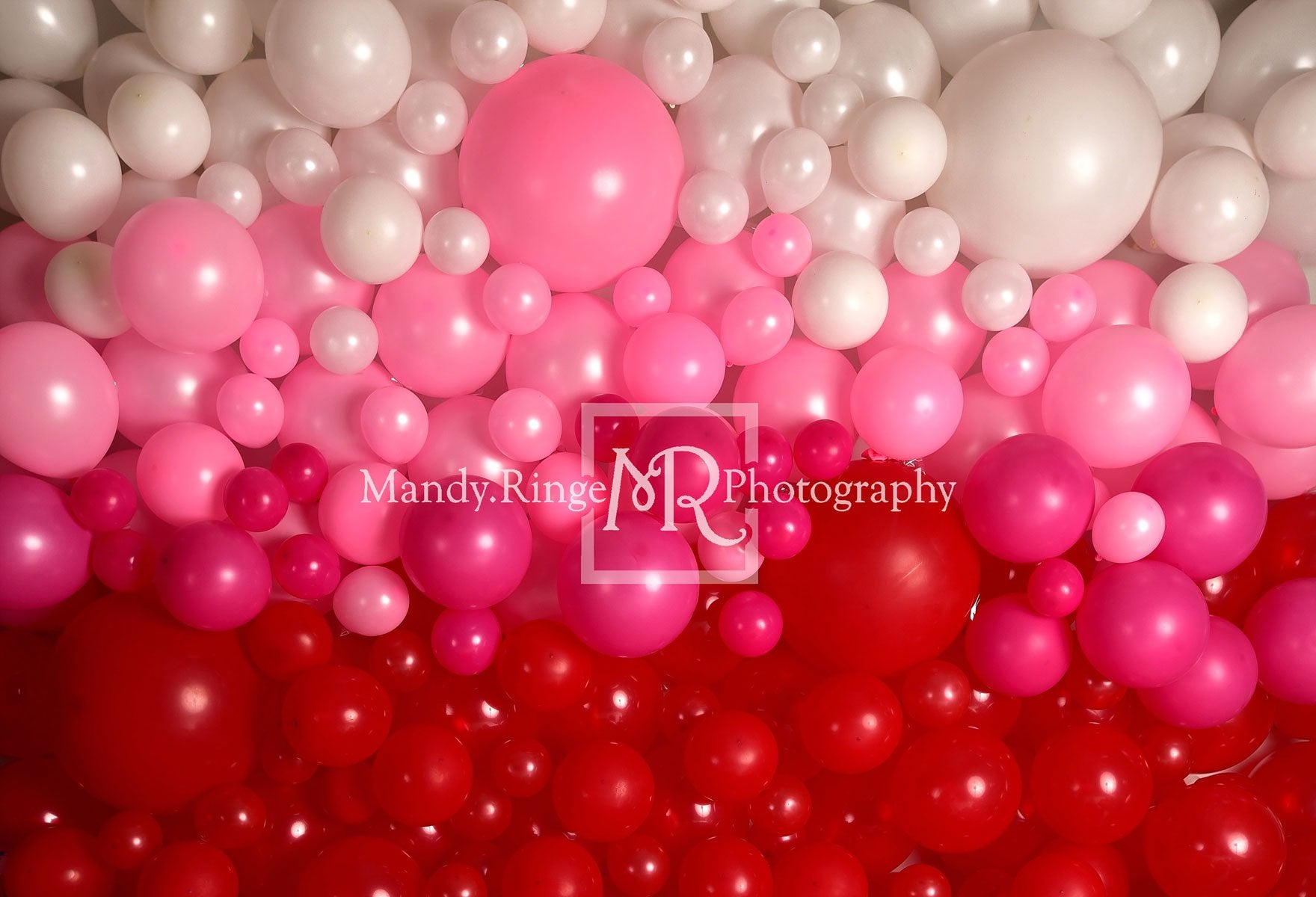 Kate Valentine’s Day Balloon Wall Backdrop for Photography Designed by Mandy Ringe Photography