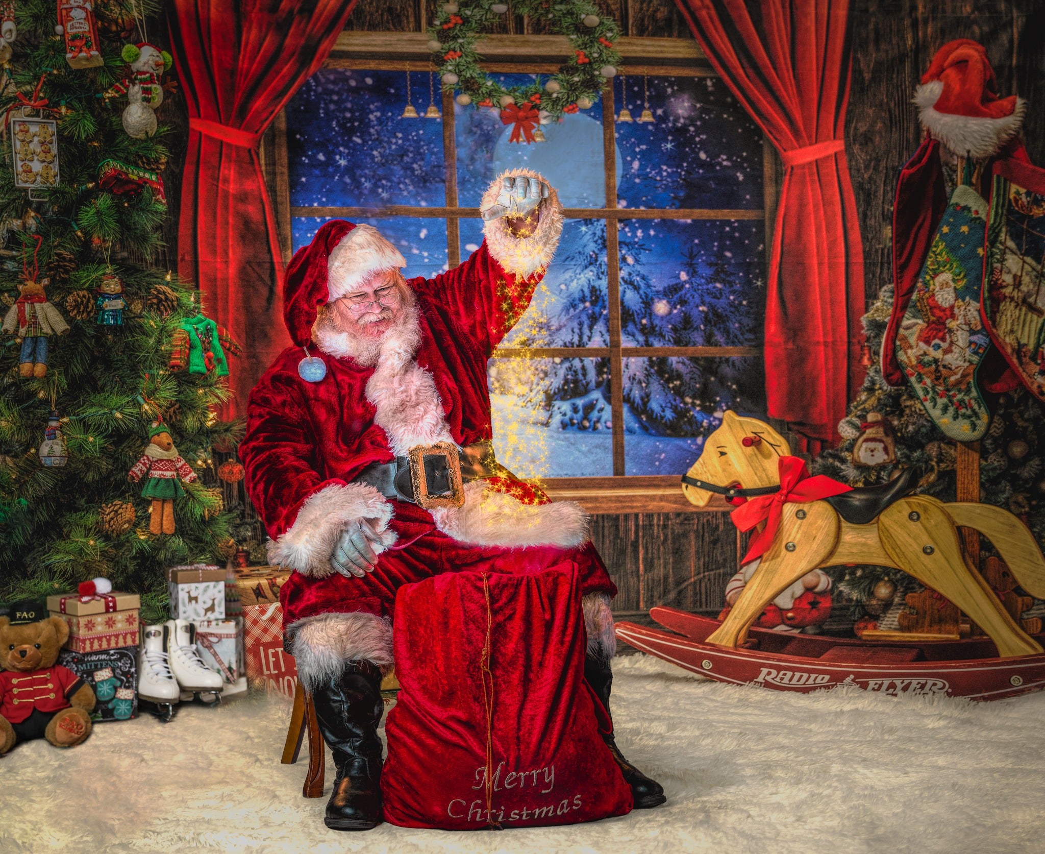 Kate Christmas Trees Window Backdrop Designed by Chain Photography -UK
