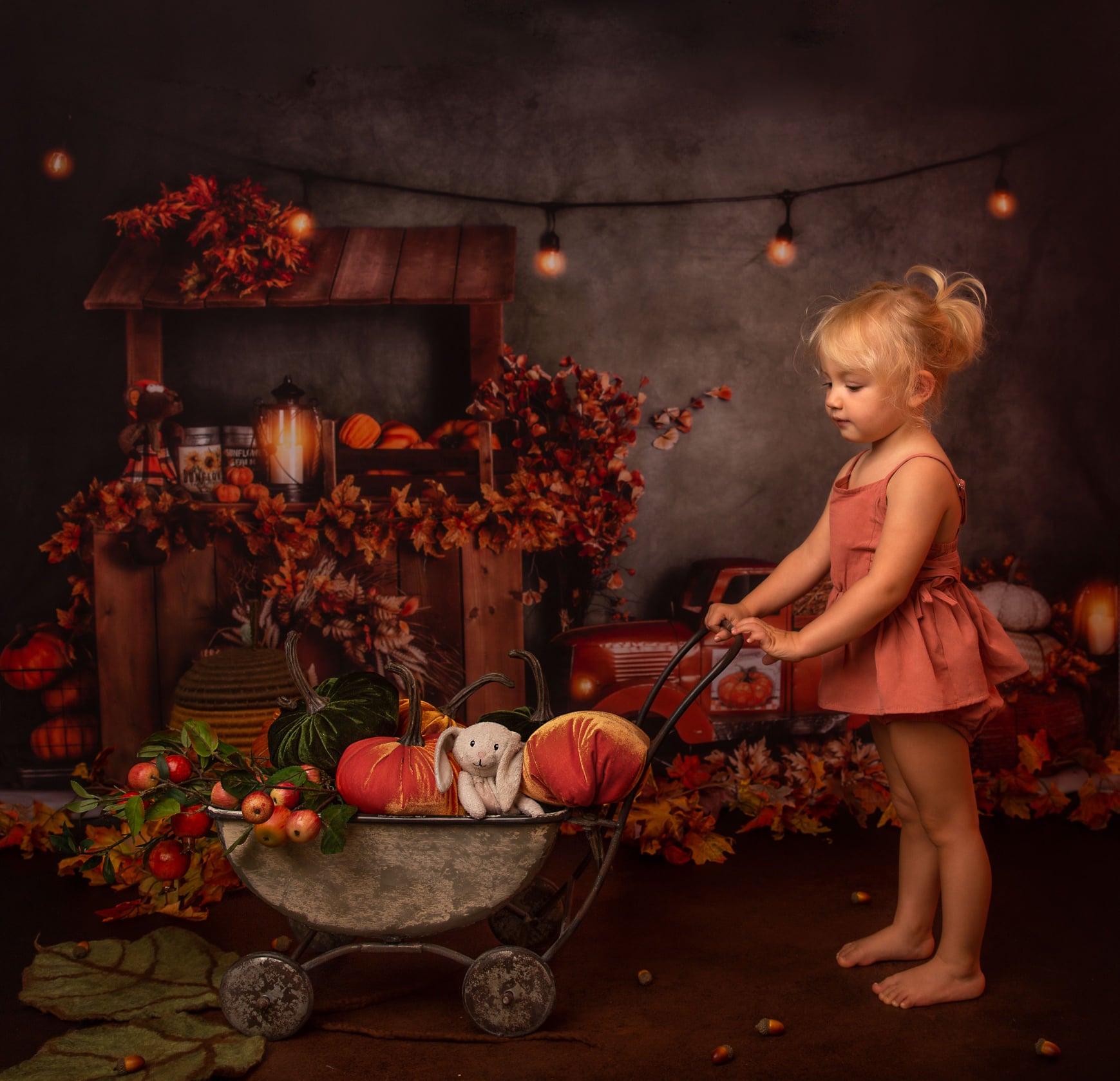 Kate Autumn Market With Truck Harvast Backdrop Designed By Rose Abbas -UK