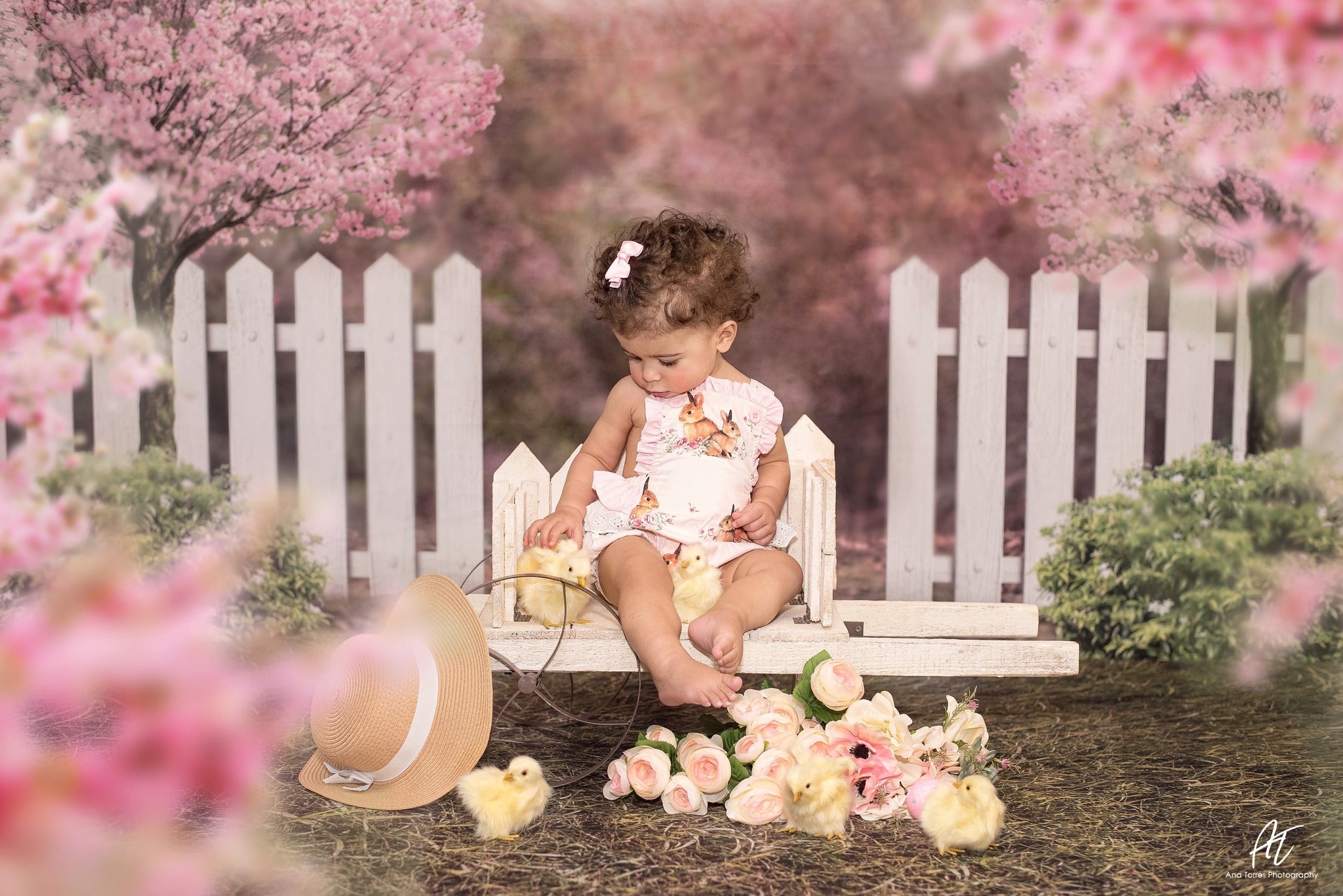 Kate Spring Garden Cherry Blossoms Backdrop for Photography -UK