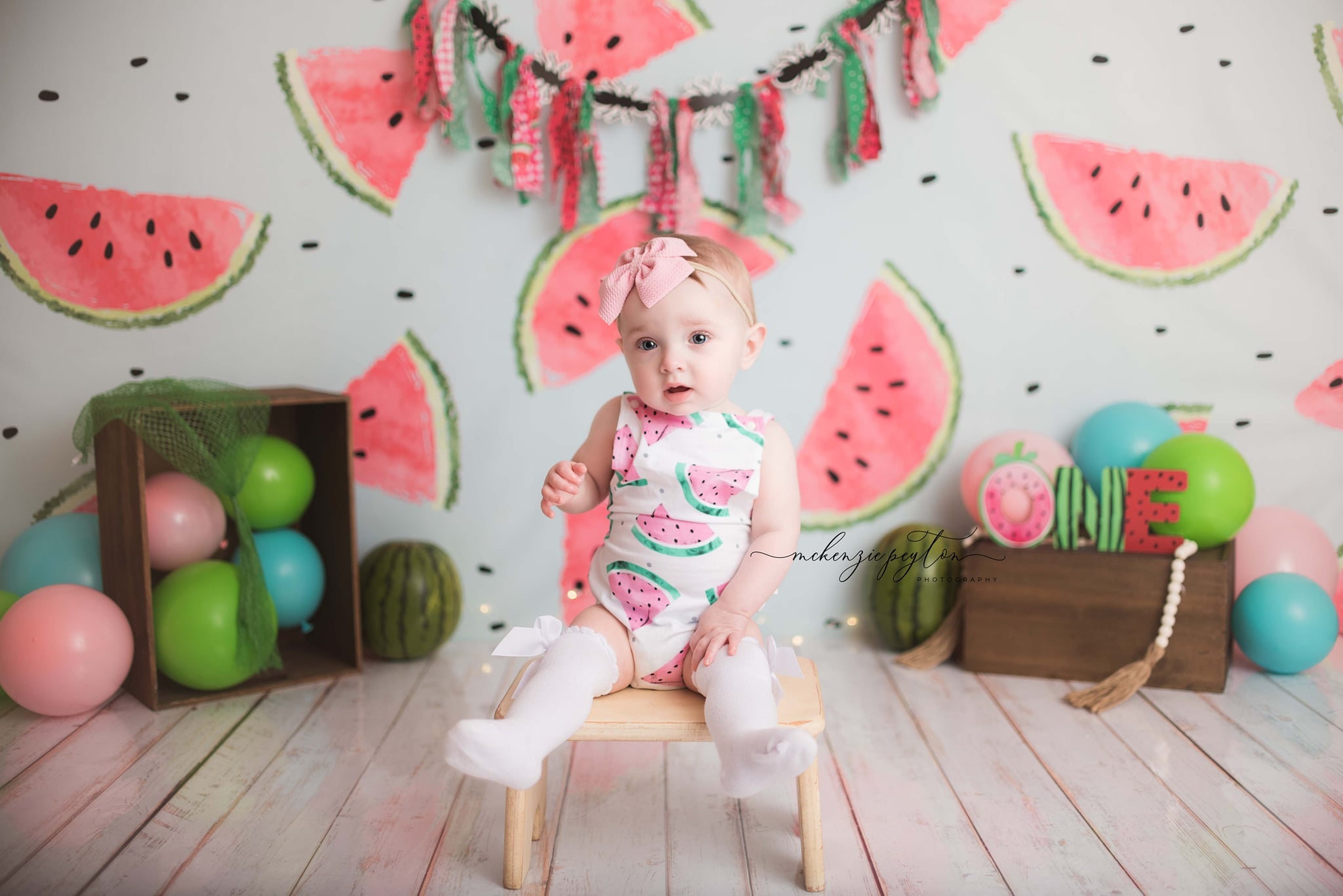 Kate Fresh Background Summer Watermelon Backdrop cake smash/birthday