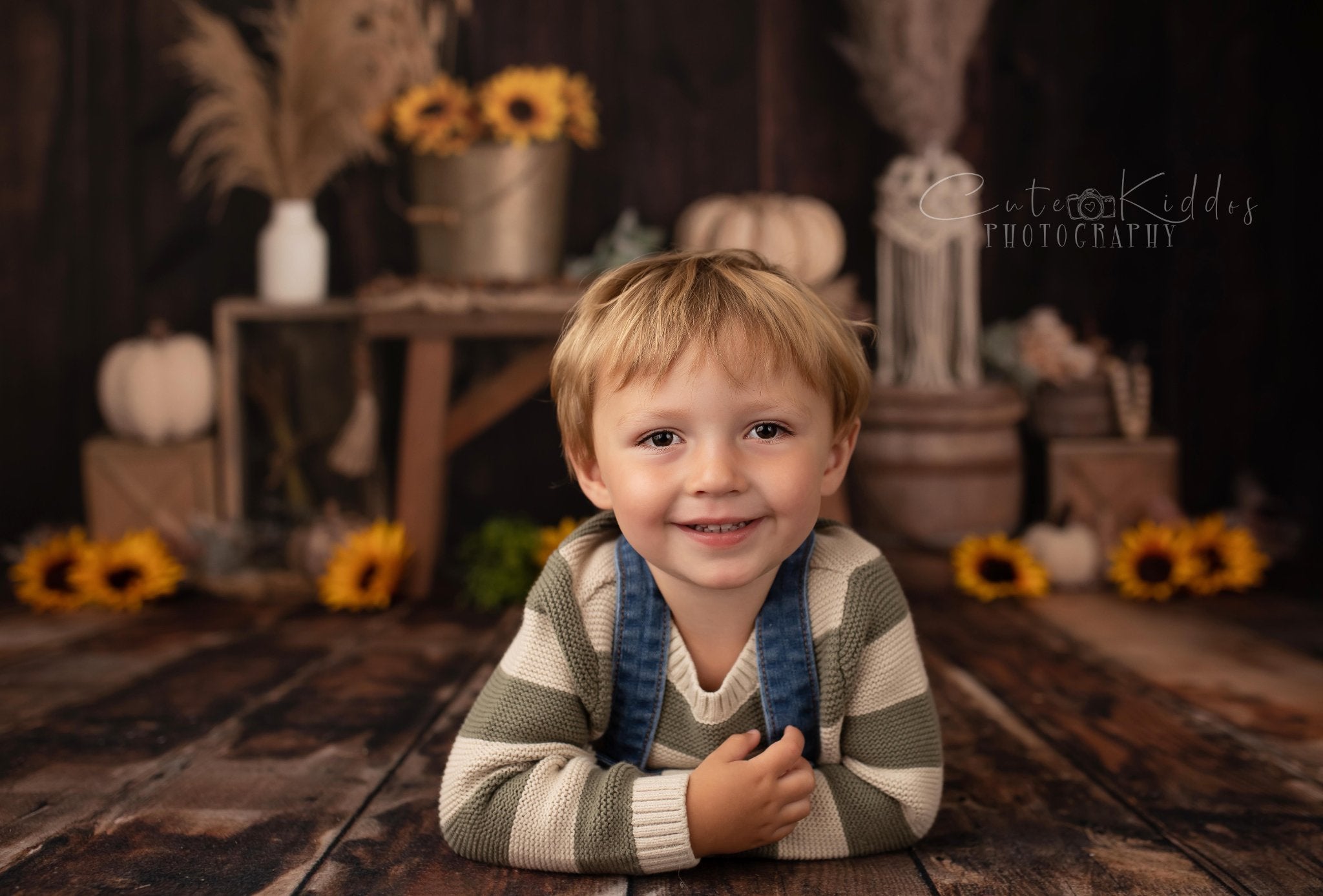 Kate Boho Autumn Sunflowers Backdrop Designed by Mandy Ringe Photography -UK