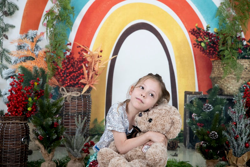 Kate Christmas Rainbow Cake Samsh Backdrop Designed by Emetselch -UK