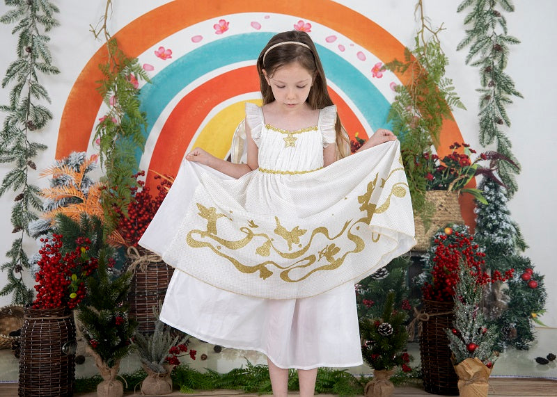 Kate Christmas Rainbow Cake Samsh Backdrop Designed by Emetselch -UK