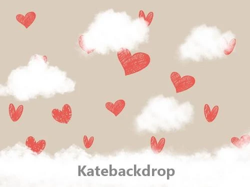 Valentine's Day Red Hearts Backdrop