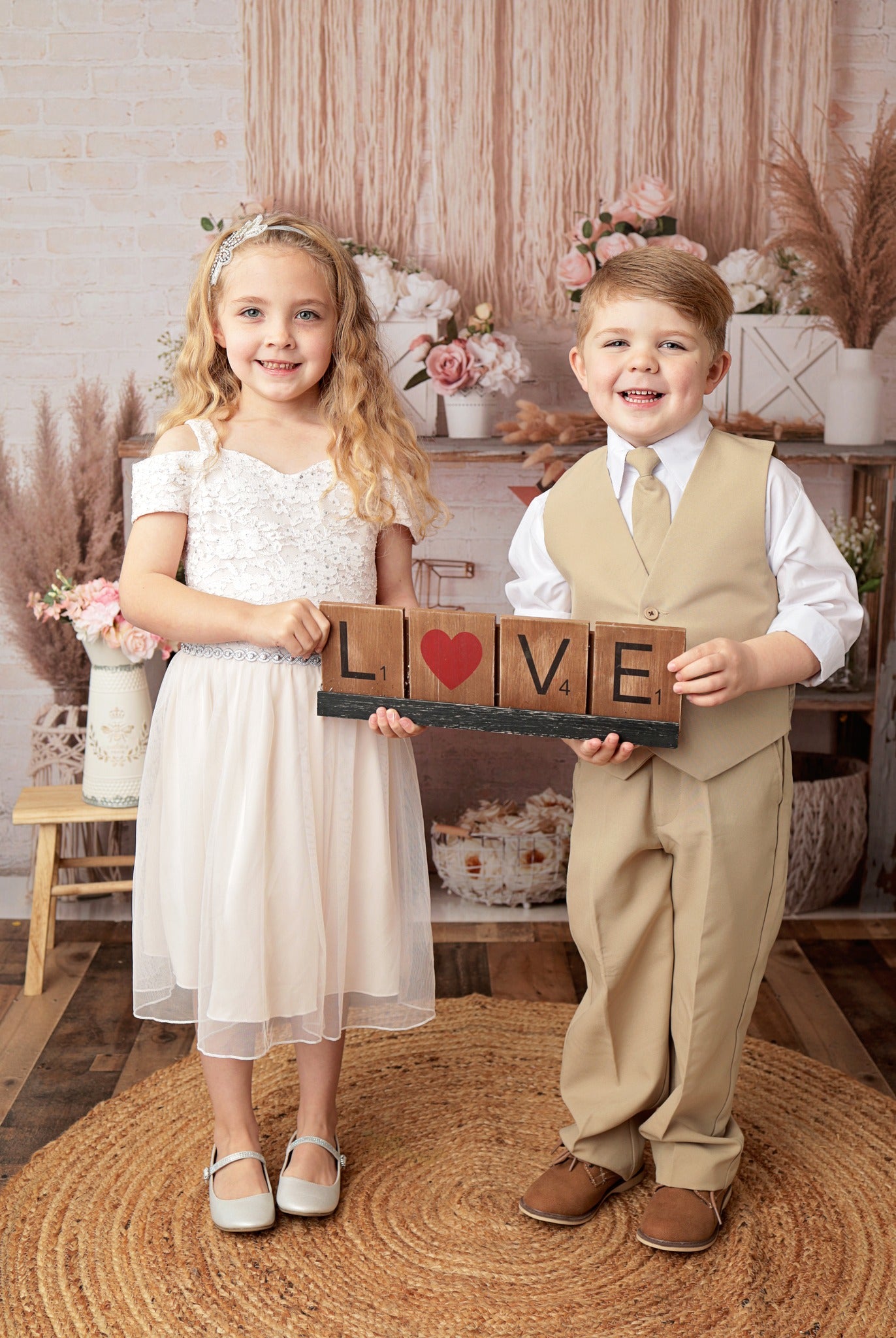Kate Boho Valentine's Day/Spring Backdrop Designed by Mandy Ringe Photography -UK
