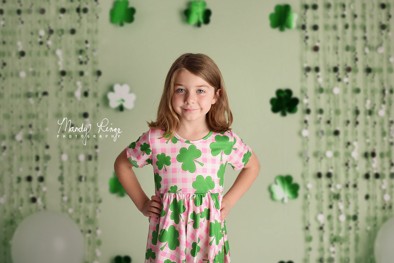 Kate St. Patrick's Day Shamrock Party Backdrop Designed by Mandy Ringe Photography