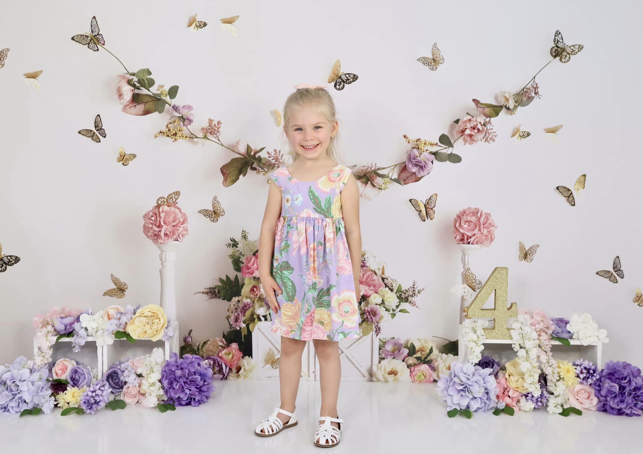 Kate Butterfly Garden Spring Backdrop Designed by Mandy Ringe Photography