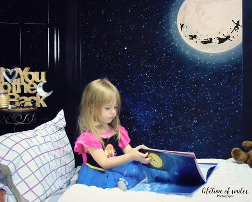Kate Window Night with Moon and Star View Backdrop Designed By Jerry_Sina -UK