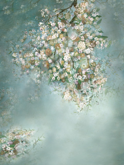 Katebackdrop£ºKate Painting Green Spring Flowers backdrop Background