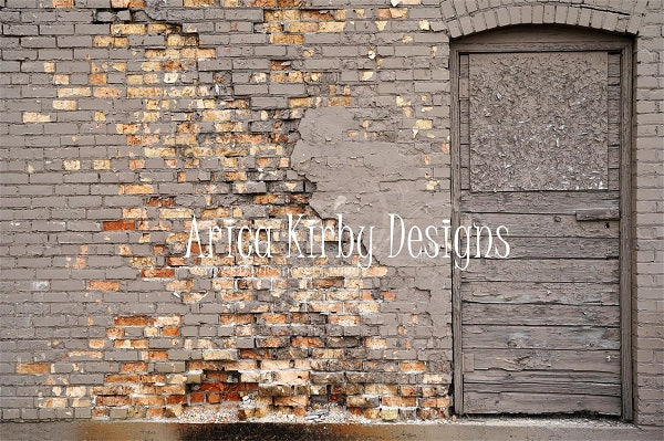 Kate Retro Damaged Wall and Door Backdrop