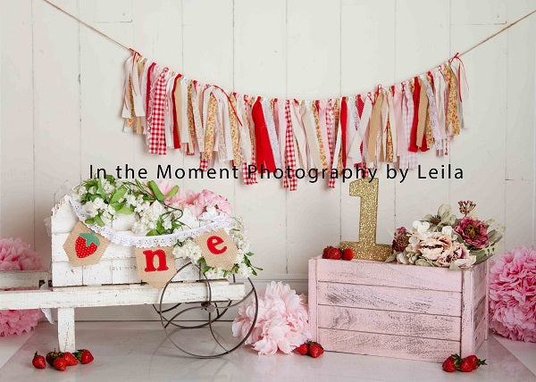 Kate Children Birthday for One Strawberrry Shortcake Backdrop