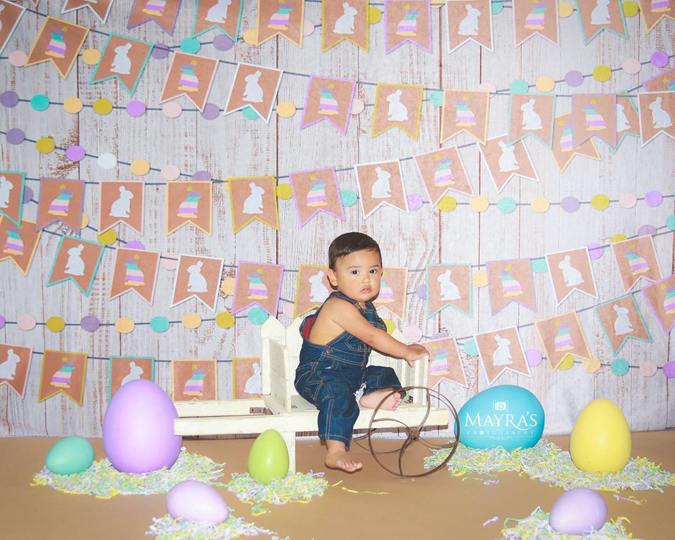 Kate Easter Wood with Rabbit Decoration Backdrop for Photography designed by Jerry_Sina