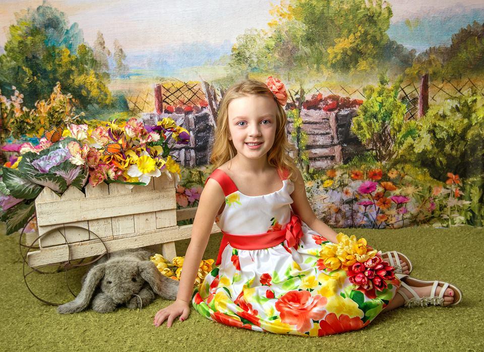 Kate Spring Colorful Flowers Valentine's Day Backdrop for Photography Designed by JFCC