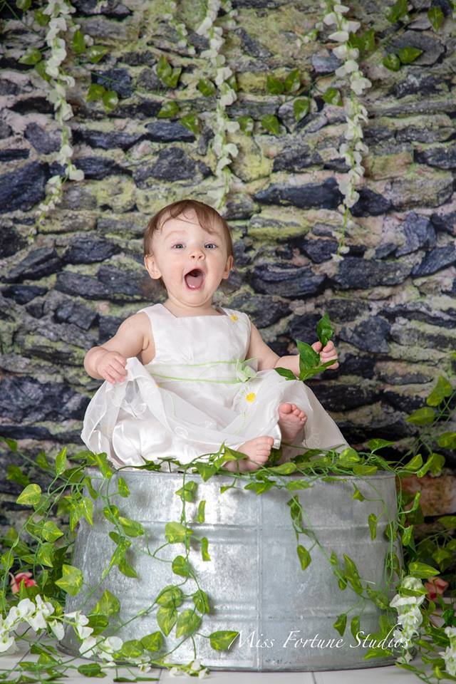Kate Mossy Rock Wall backdrop designed by Arica Kirby
