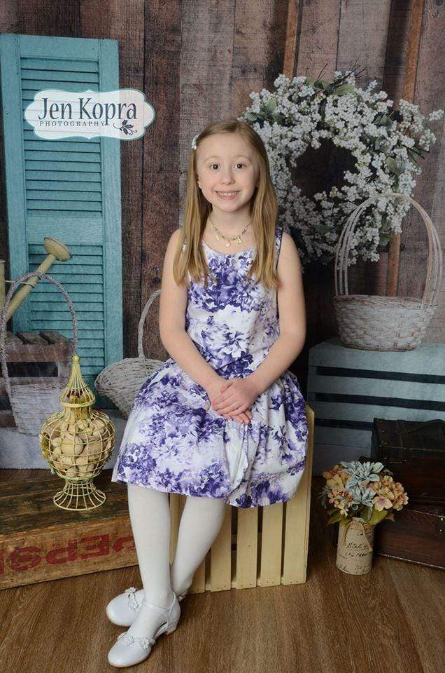 Kate Wood Wall Flowers Basket Decorations Spring Backdrop Designed by Tyna Renner