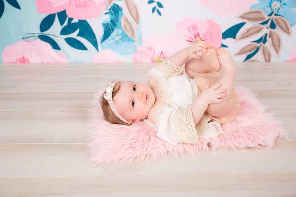 Kate Retro Spring Flowers Backdrop for Photography Designed by JFCC