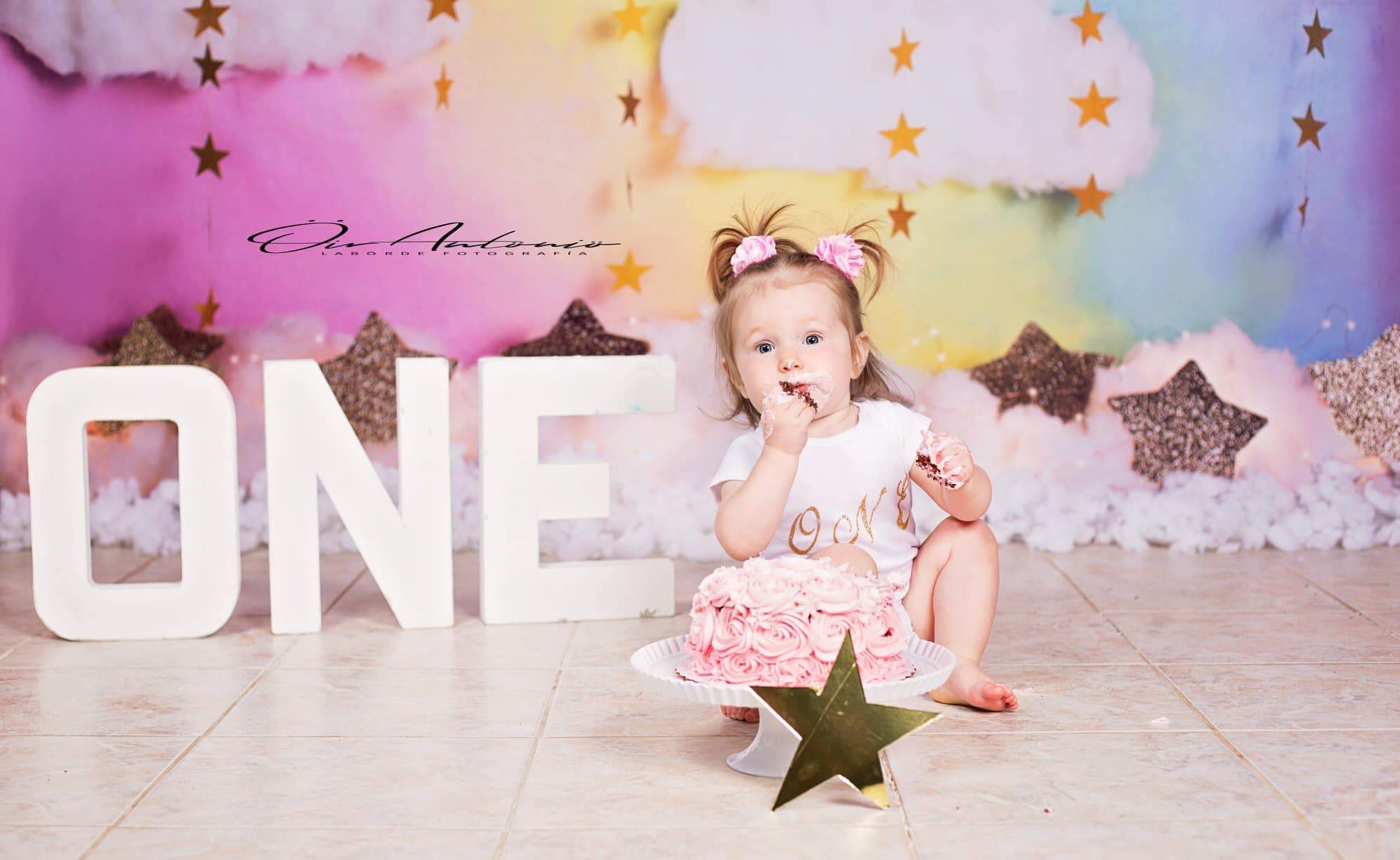 Kate Fantasy Background with Clouds Stars Backdrop for Photography Designed by Megan Leigh Photography