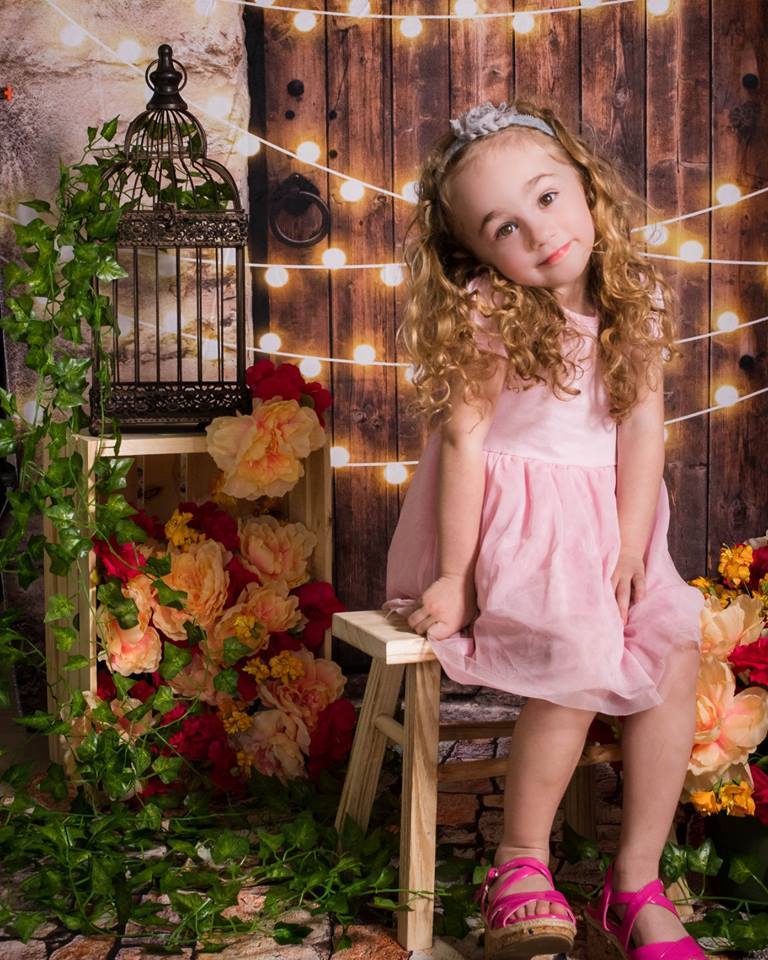 Kate Vintage Wall and Door with Lights Children Backdrop for Children Designed by JFCC -UK