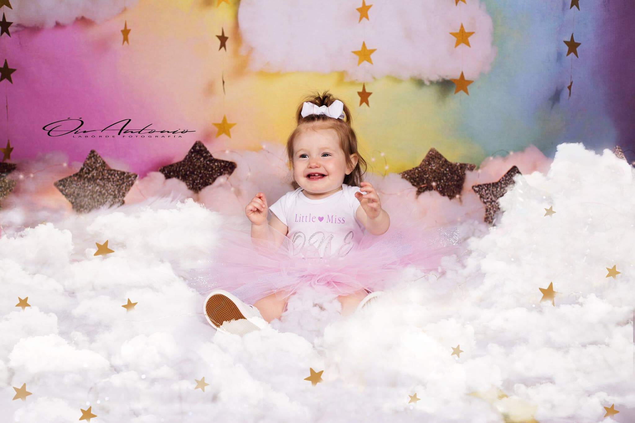 Kate Fantasy Background with Clouds Stars Backdrop for Photography Designed by Megan Leigh Photography