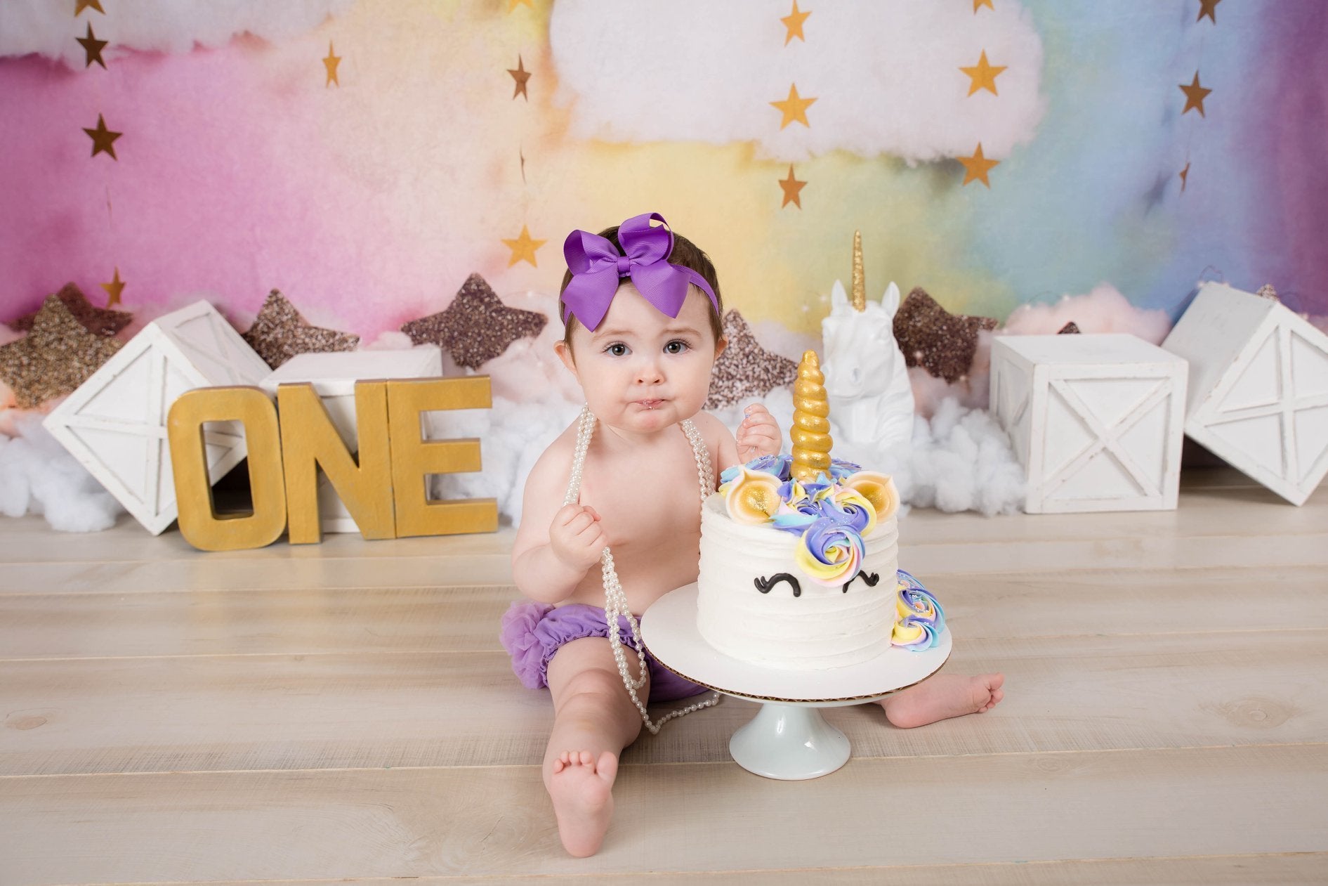 Kate Fantasy Background with Clouds Stars Backdrop for Photography Designed by Megan Leigh Photography