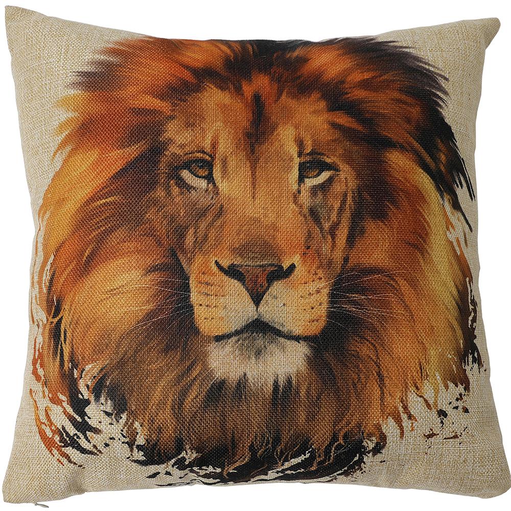 Kate Animal Style Throw Lion Pillow Case 18 x 18 Inches (No Pillow) - Kate backdrop UK