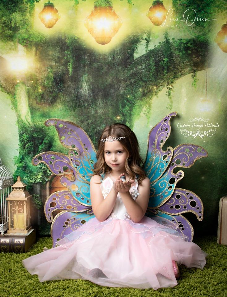 Kate Spirit Fairy Tree House Forest Children Backdrop for Photography Designed by JFCC