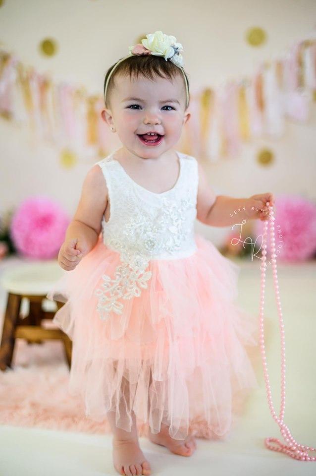Kate Pink and Gold with Polkadots Birthday Backdrop Designed by Mandy Ringe Photography