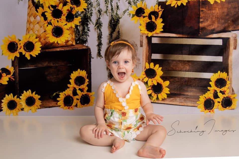 Kate Sunflower Summer Backdrop for Photography Designed by Keerstan Jessop -UK