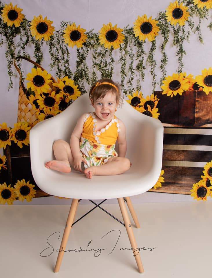 Kate Sunflower Summer Backdrop for Photography Designed by Keerstan Jessop -UK