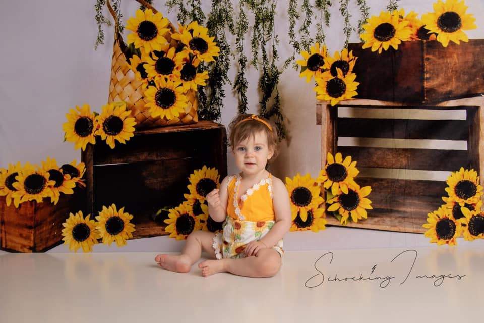 Kate Sunflower Summer Backdrop for Photography Designed by Keerstan Jessop -UK