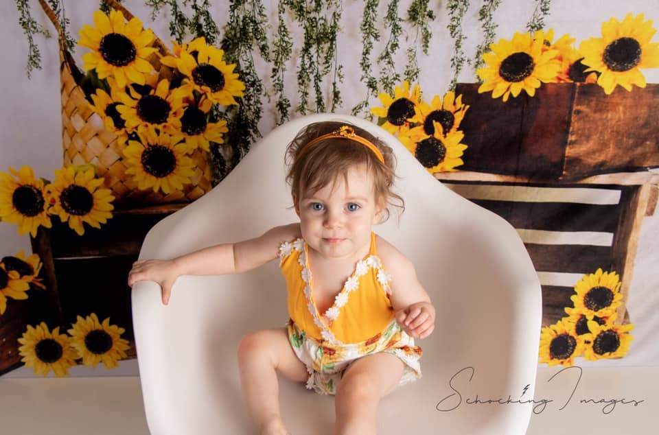 Kate Sunflower Summer Backdrop for Photography Designed by Keerstan Jessop -UK