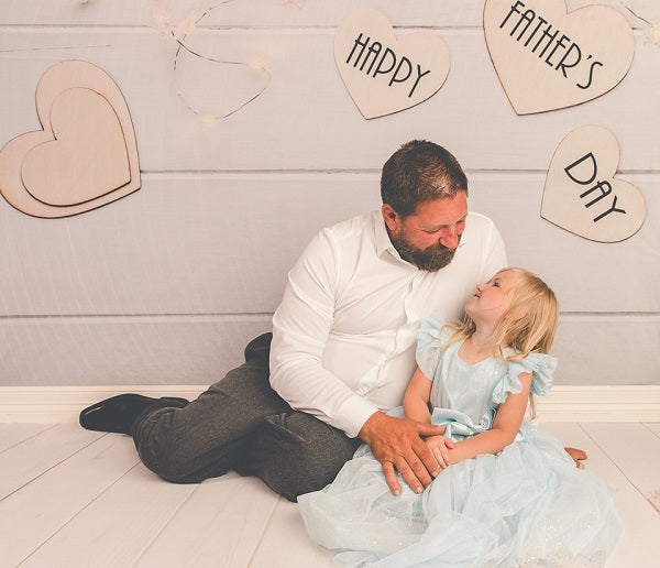 Kate Happy Father'S Day White Wood Floor Photography Backgrounds