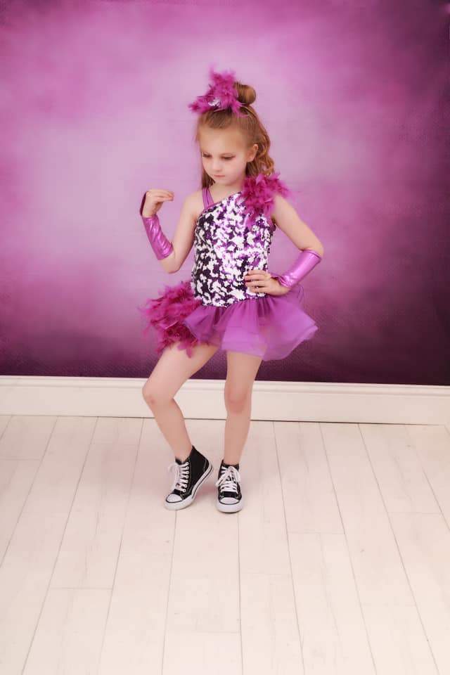 Kate Dark Purple Abstract Texture Backdrop Designed by JFCC