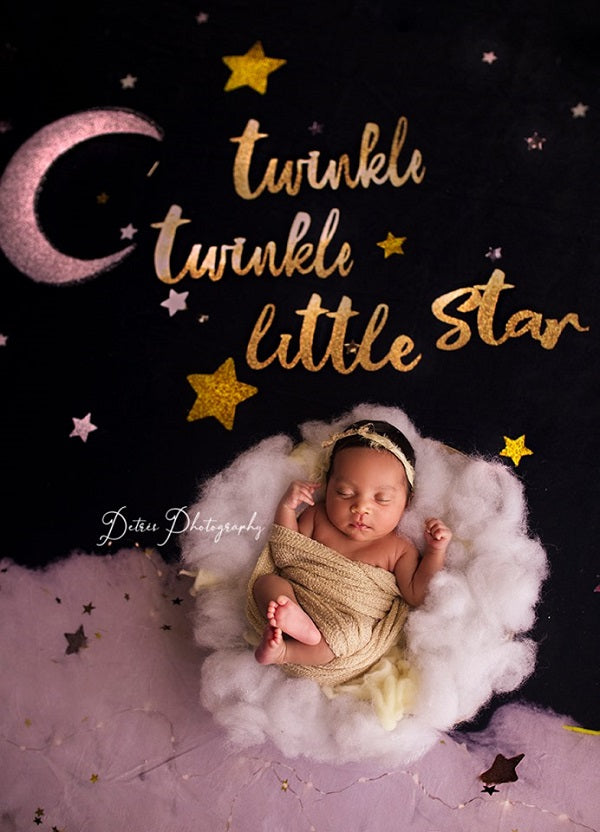 Kate Twinkle Stars night Children Baby Shower Backdrop for Photography Designed By Erin Larkins