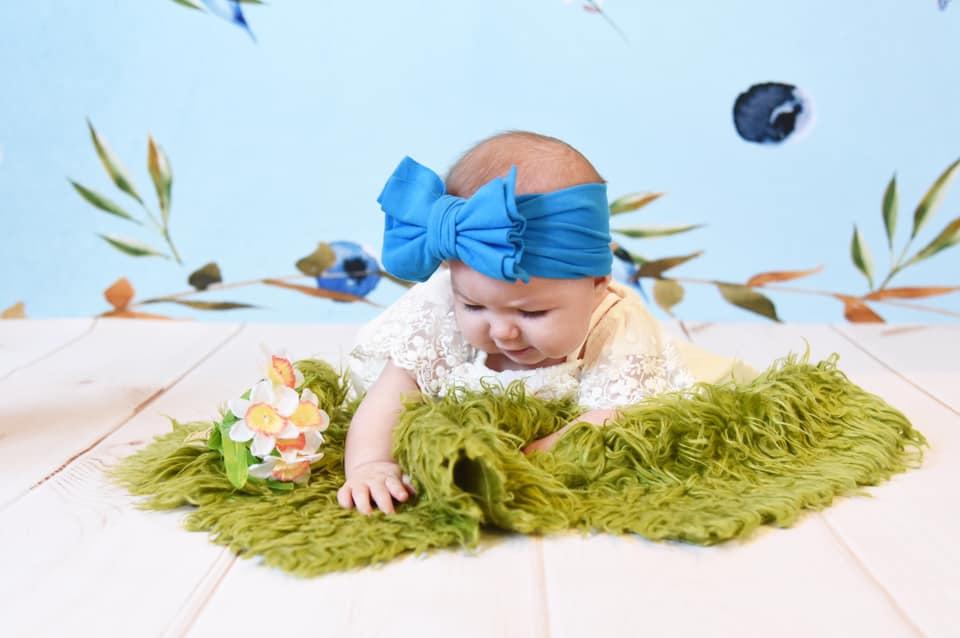 Kate  Blueberries Summer Backdrop for Photography Designed By Leann West -UK