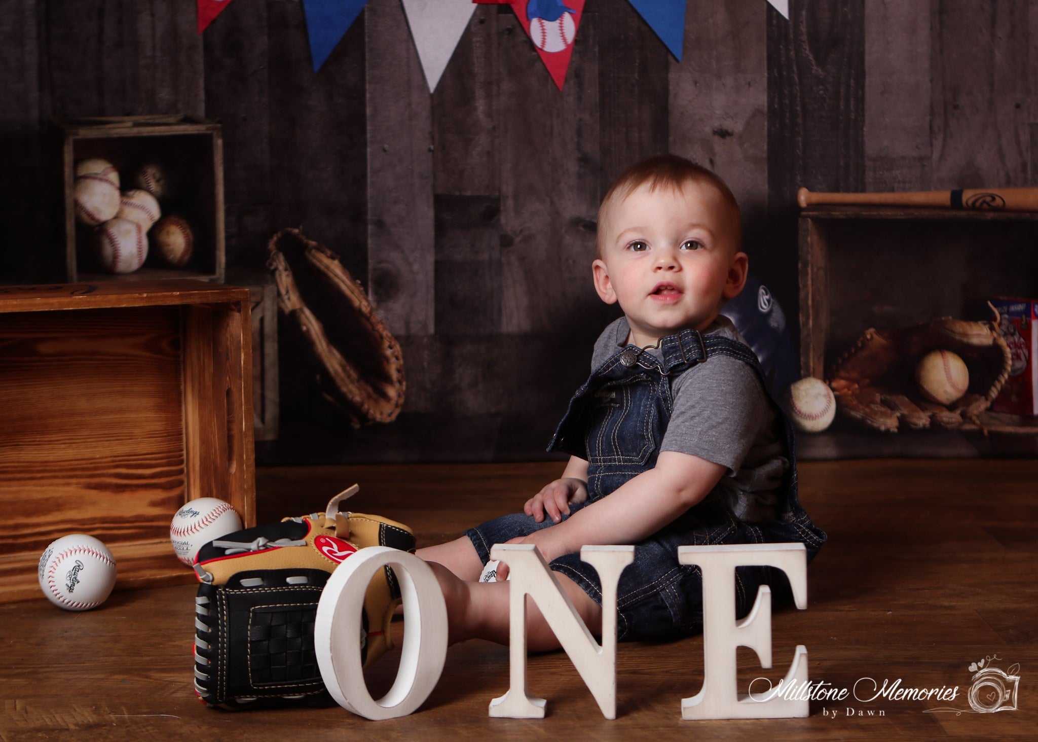 Kate Vintage Baseball with Scoreboard Sport Backdrop for Photography Designed By Mandy Ringe Photography