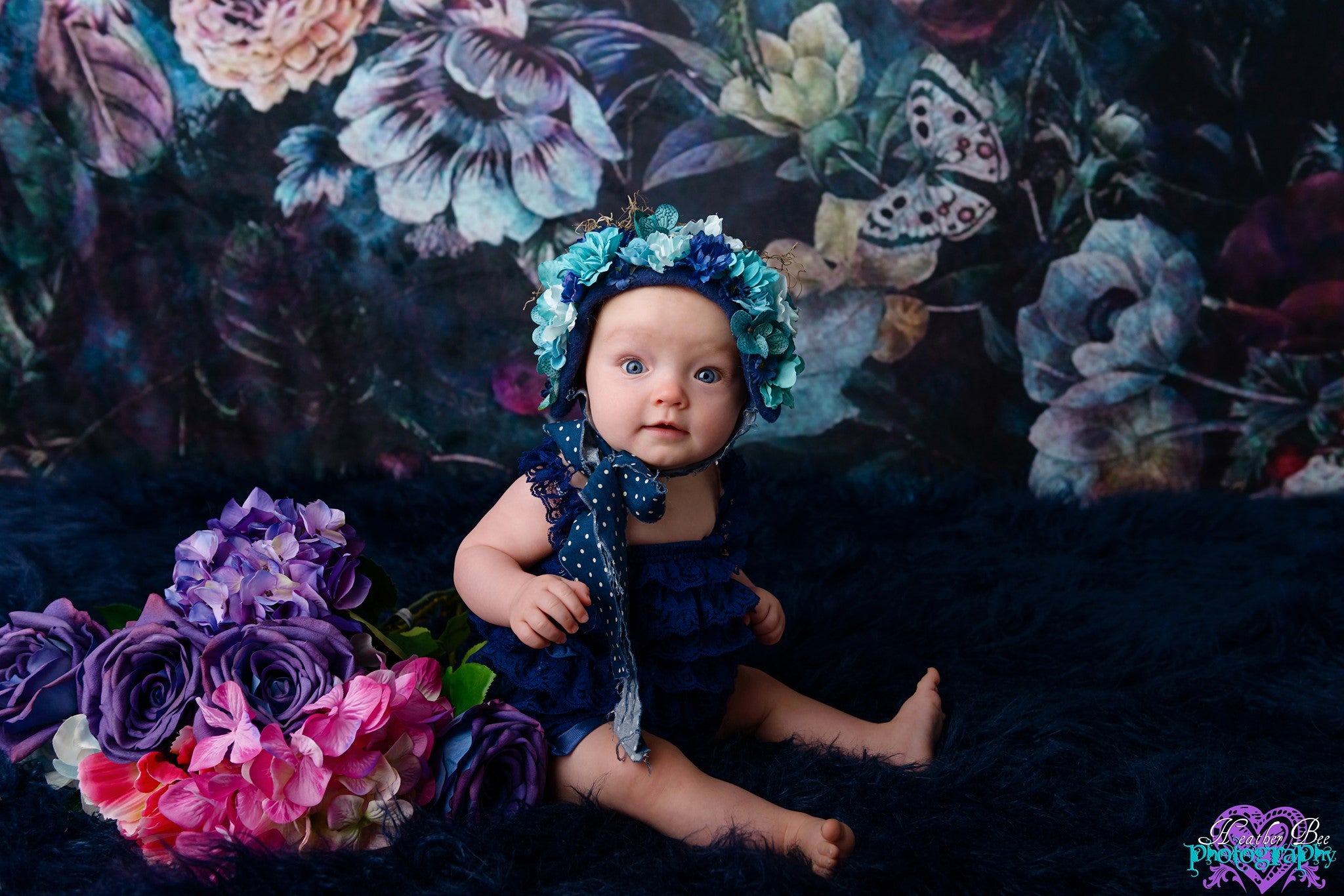 Kate Vintage Rose Flowers Backdrop for Photography Designed by Avion Photography