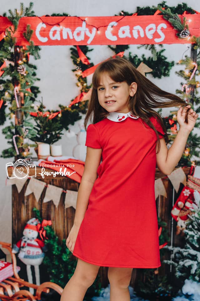 Kate Christmas Candy Canes with Decorations Backdrop for Photography