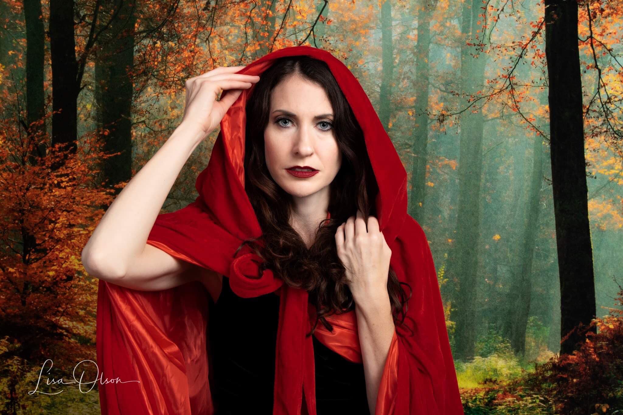 Kate Autumn Forest With Maple And Green Grass for Photography
