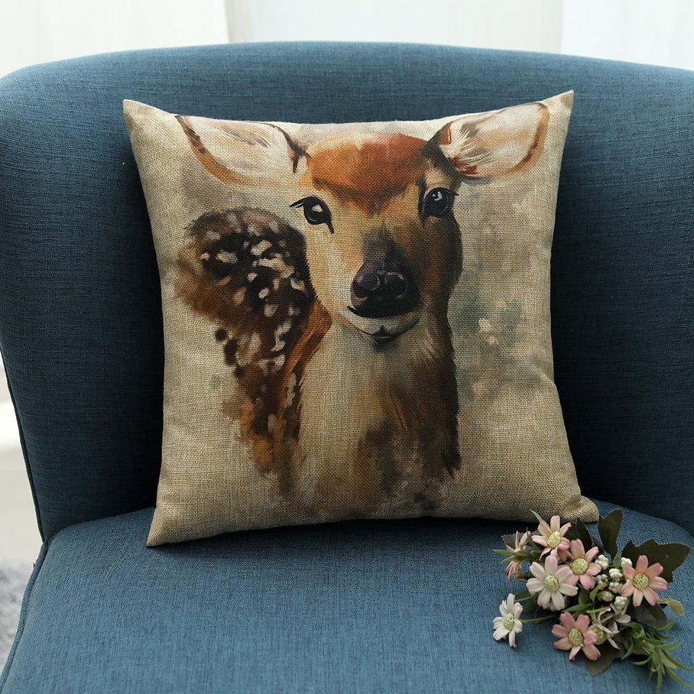 Kate 4 Packs Animal Pattern Pillow Cushion Cases 18 x 18 Inches - Kate backdrops UK