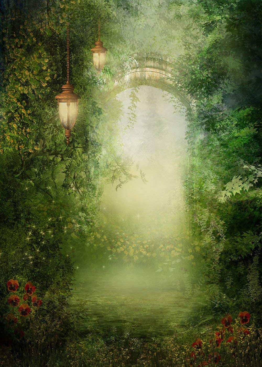 Kate Spring Green Dreamlike Fairytale Forest Backdrop for Photoshoot -UK