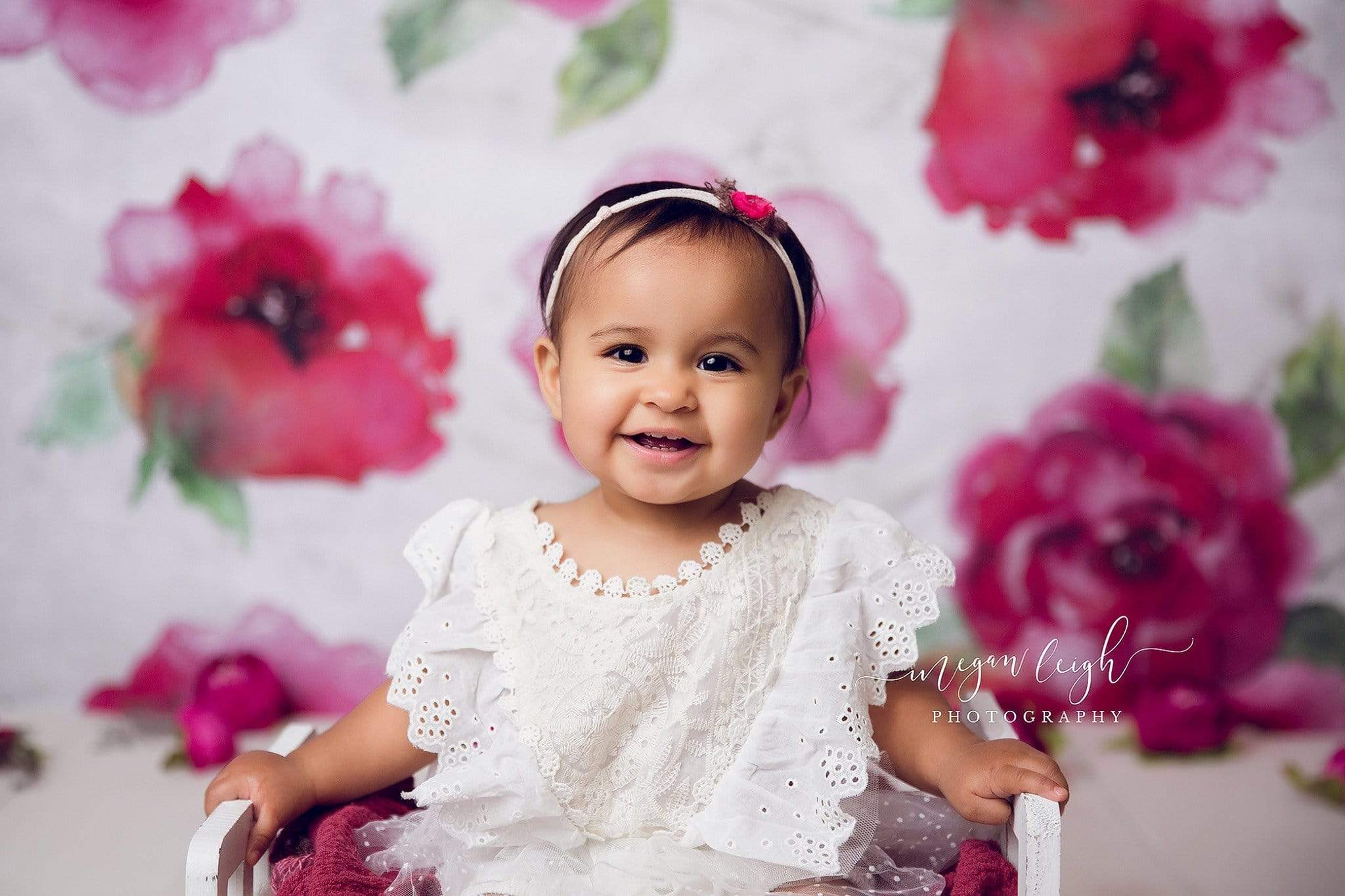 Kate Fine Art Pink Flowers Backdrop Designed by Megan Leigh Photography