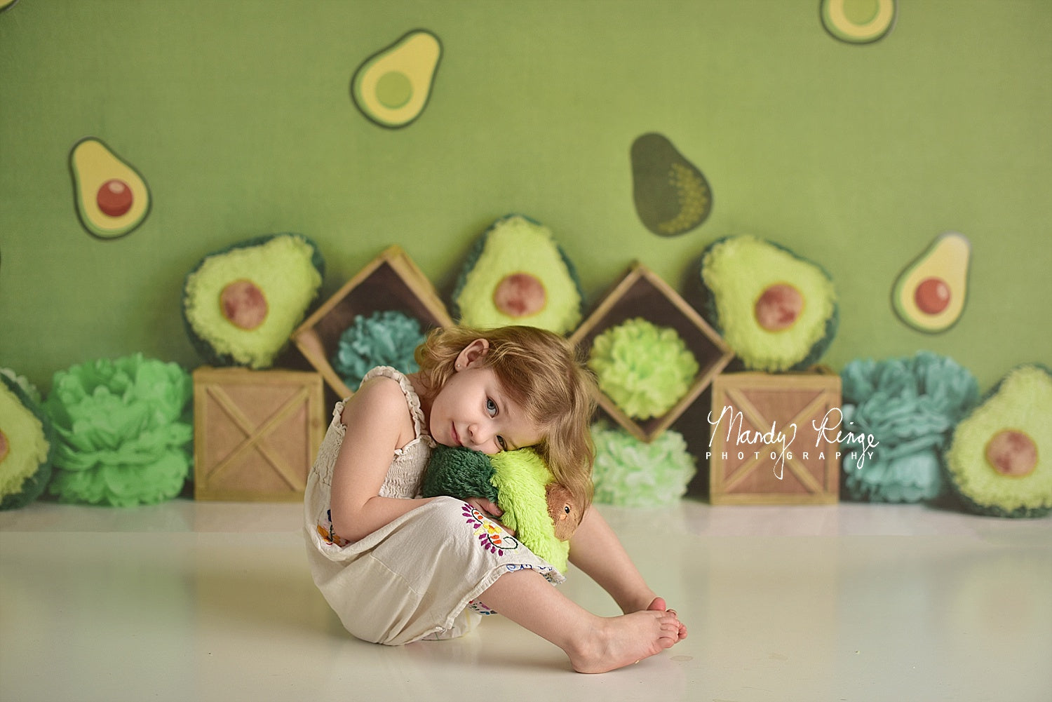 Kate Green Avocado Party Children Summer Backdrop Designed By Mandy Ringe Photography