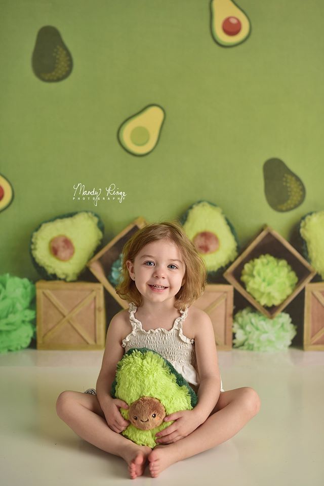 Kate Green Avocado Party Children Summer Backdrop Designed By Mandy Ringe Photography