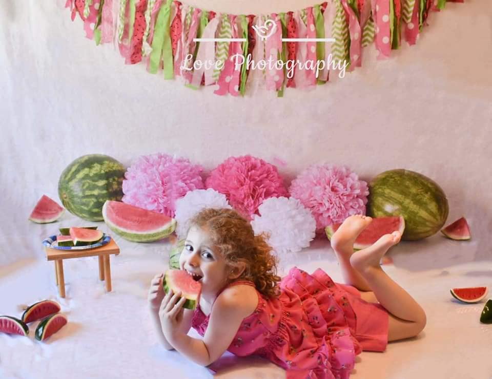 Kate Summer Watermelon Birthday Backdrop Designed by Mandy Ringe Photography