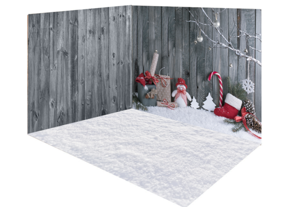 Kate Christmas gray snow wood room set