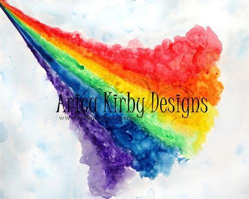 Kate Rainbow Burst Backdrops Designed by Arica Kirby