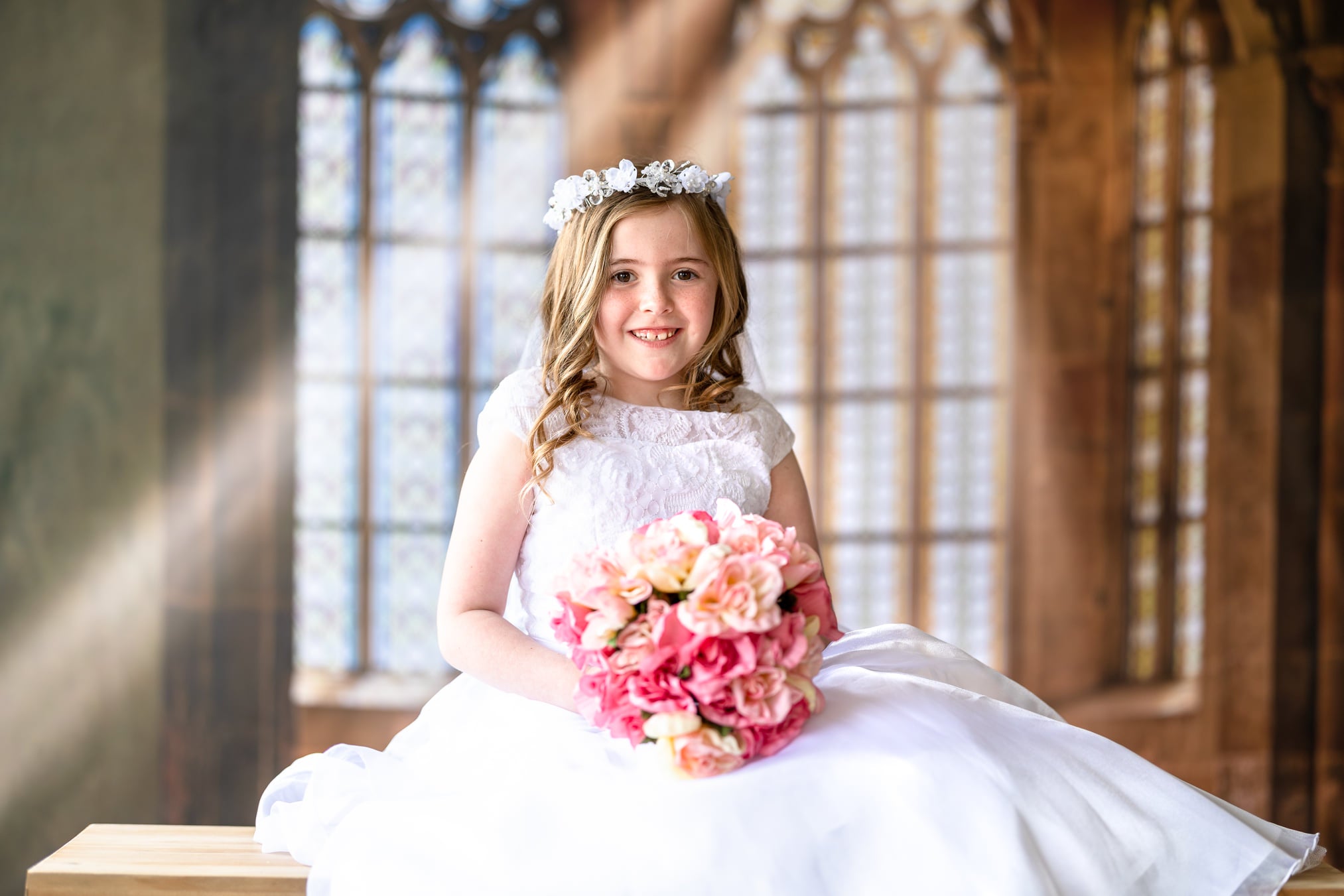 Kate Church Window Sunlight Backdrop Designed by Chain Photography -UK